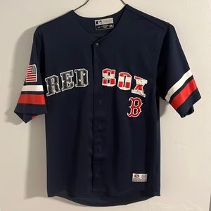Red Sox Jersey with American Flag Print